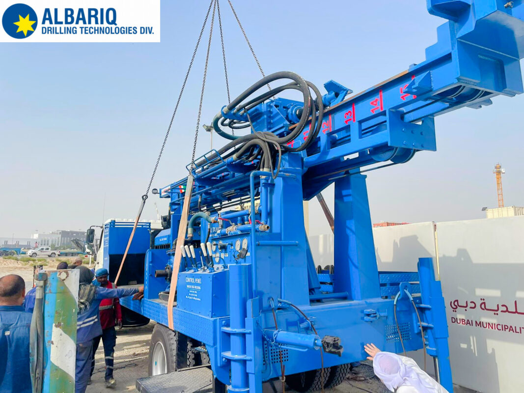 Blue Drilling Rig Machine DEWATERING DRILLING RIGS - ALBARIQ Drilling Technologies